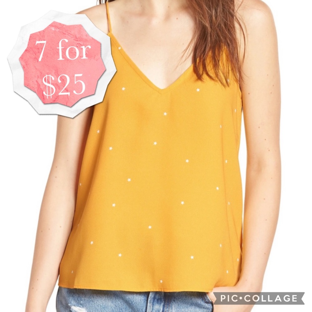Stone & Row Yellow Mental for Metal Star Cami Top
